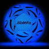 JibInfo Light Up Soccer Ball Size 5, Glow in The Dark Soccer Ball Luminous Soccer Balls for Day&Night Games and Training Gifts for Men Youth and Adult Night Games Blue