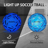 JibInfo Light Up Soccer Ball Size 5, Glow in The Dark Soccer Ball Luminous Soccer Balls for Day&Night Games and Training Gifts for Men Youth and Adult Night Games Blue