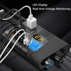 300W Car Power Inverter 12V DC to 110V AC Car Adapter for Plug Outlet for Vehicles,Car Converter with 4 USB Ports;1 PD3.0 Port;1 QC3.0 Port;2 AC 110V Outlets;2 Extra Cigarette Lighter Expansion Ports