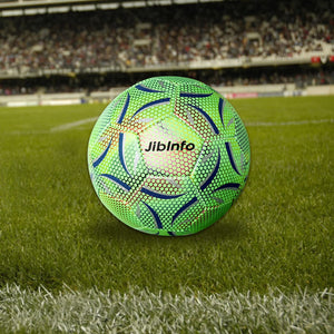 JibInfo Light Up Soccer Ball Size 5, Glow in The Dark Soccer Ball Luminous Soccer Balls for Day&Night Games and Training Gifts for Men Youth and Adult Night Games