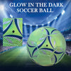 JibInfo Light Up Soccer Ball Size 5, Glow in The Dark Soccer Ball Luminous Soccer Balls for Day&Night Games and Training Gifts for Men Youth and Adult Night Games